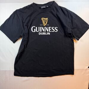 Guinness T Shirt Mens Black Size XL Official Ireland Dublin Beer Pint Logo